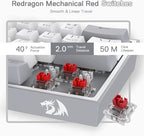 Redragon K617 FIZZ RGB Wired Mechanical Gaming Keyboard – 61 Keys 60% Layout, Red Switch, 16.8M RGB, Detachable USB-C, 430g Ultra-Light