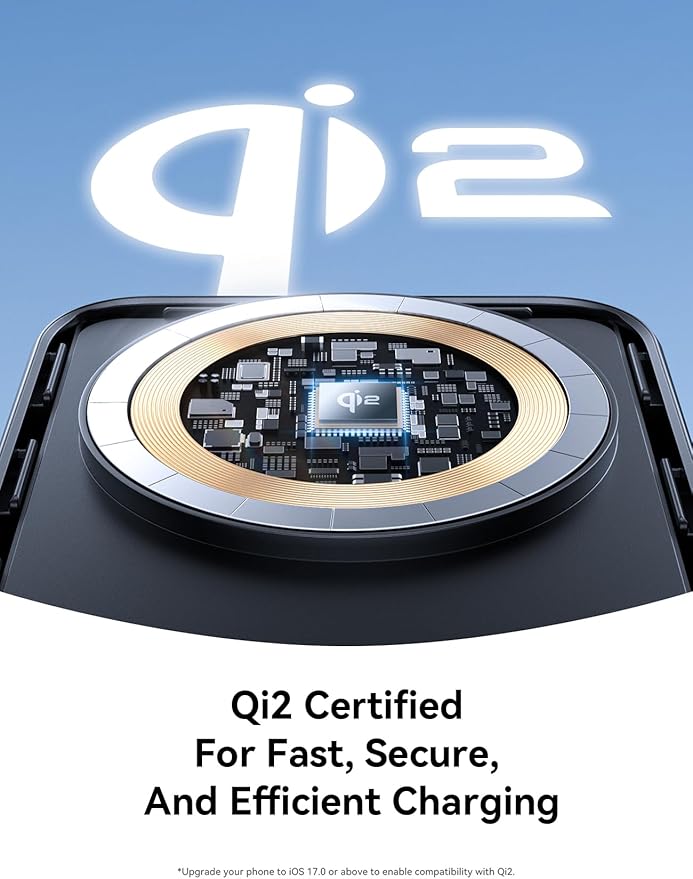 Joyroom JR-PBM11 10000mAh Qi2 Magnetic Wireless Power Bank – Black