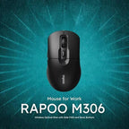 رابو M306 ماوس لاسلكي صامت - مصمم مريح لليد 3200DPI أسود

