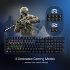 Redragon K608 VALHEIM Rainbow RGB Wired Mechanical Gaming Keyboard – 104 Keys Full Size NKRO, Floated Design, 9 Backlit Modes, 8 Gaming Modes – Black