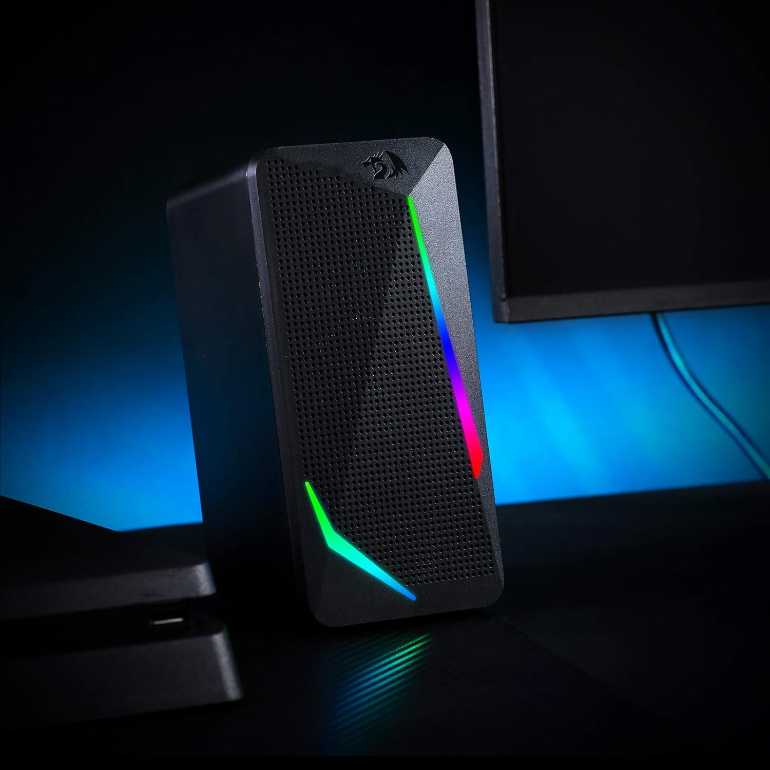 Redragon GS510 Waltz RGB Desktop Speakers – 2.0 Channel 4 LED Modes Touch Control Enhanced Bass
