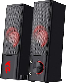 Redragon GS550 Orpheus Stereo Gaming Speakers – 2-in-1 Tower & Soundbar Red LED USB + 3.5mm