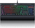 Redragon K550 YAMA RGB Wired Mechanical Gaming Keyboard – Full Size, Purple Switch, 12 Macro Keys, Volume Wheel, USB Pass-through, Detachable Wrist Rest – Black