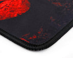 Redragon P016 PISCES Gaming Mouse Pad – Dragon Silhouette Design, Black Stitched Edges, Non-Slip Rubber Base, Smooth Fabric Surface – Black/Red