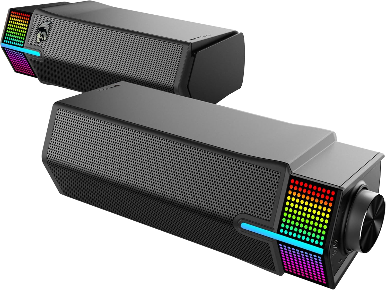 Redragon GS511 Wireless RGB Desktop Speakers – 2.0 Soundbar BT 5.3 Dual-Play Rich Bass All-in-One Control