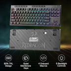 Redragon K516 PRO Shiva TKL RGB 3-Mode Wireless Membrane Gaming Keyboard – 87 Keys, 80% TKL Layout