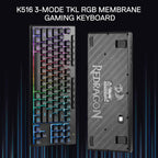 Redragon K516 PRO Shiva TKL RGB 3-Mode Wireless Membrane Gaming Keyboard – 87 Keys, 80% TKL Layout
