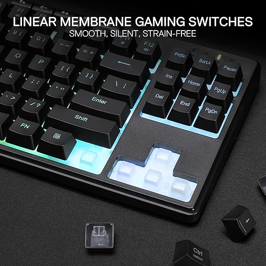 Redragon K516 PRO Shiva TKL RGB 3-Mode Wireless Membrane Gaming Keyboard – 87 Keys, 80% TKL Layout