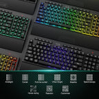 Redragon K515 PRO Shiva RGB 3-Mode Wireless Membrane Gaming Keyboard – 98 Keys, Detachable Wrist Rest