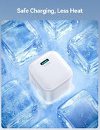Joyroom JR-TCG08 20W PD GaN Fast Charger – Mini EU Plug Adapter – White