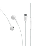 Onemust HP01 USB-C Wired Earphones with Mic - HIFI Stereo - White