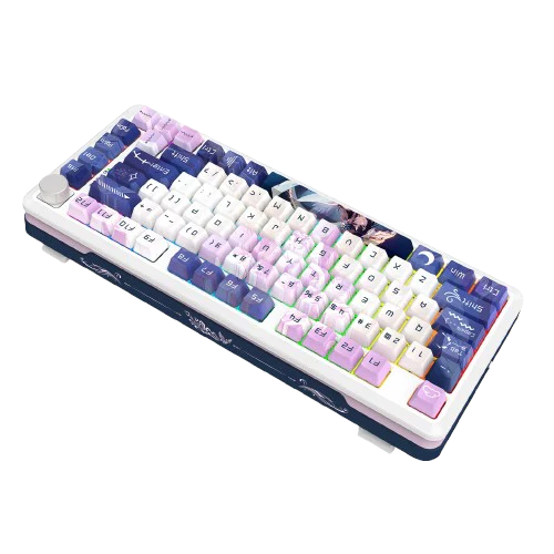 Redragon K681 ACG RGB Wireless Tri-Mode Gasket Hot-Swap Mechanical Gaming Keyboard – 75% Layout, Knob, Anime ACG Design, 2.4G + Bluetooth + Wired