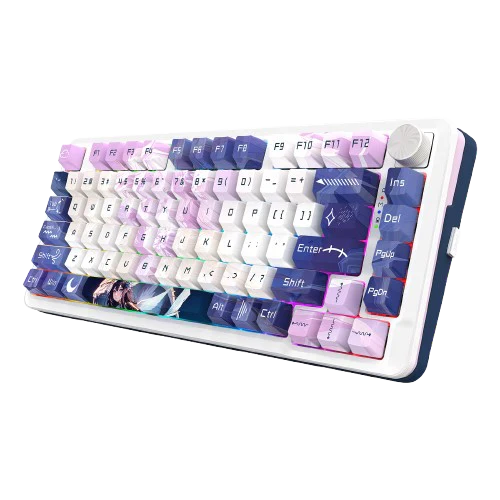 Redragon K681 ACG RGB Wireless Tri-Mode Gasket Hot-Swap Mechanical Gaming Keyboard – 75% Layout, Knob, Anime ACG Design, 2.4G + Bluetooth + Wired