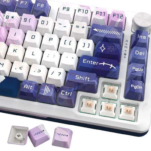 Redragon K681 ACG RGB Wireless Tri-Mode Gasket Hot-Swap Mechanical Gaming Keyboard – 75% Layout, Knob, Anime ACG Design, 2.4G + Bluetooth + Wired