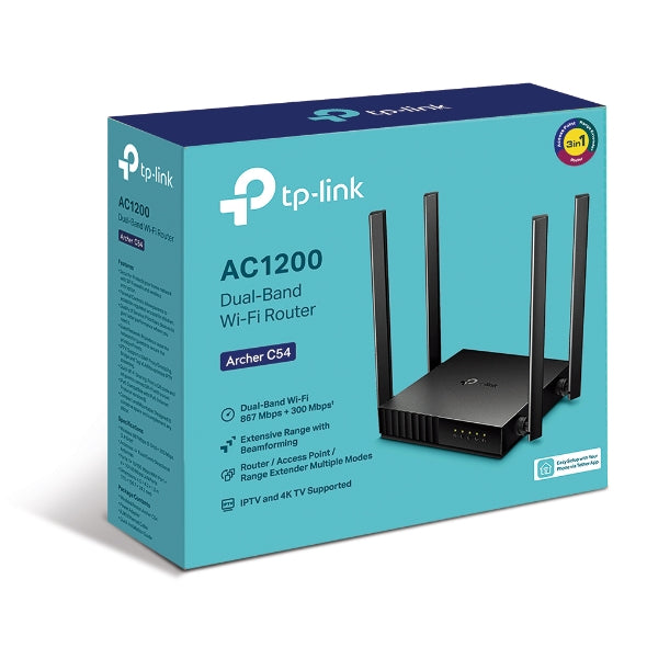 تى بى لينك Dual Band واي فاي راوتر Archer C54 - موديل AC1200

