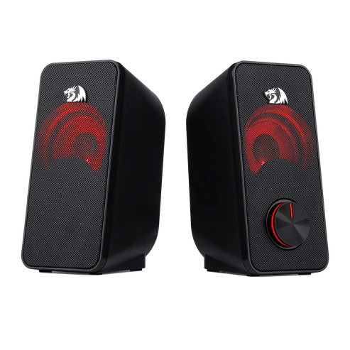 Redragon GS500 Stentor Stereo Gaming Speakers – Red LED Backlight Volume Control