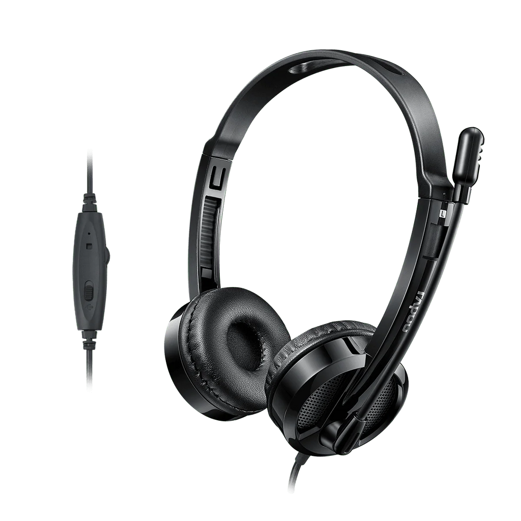 Rapoo H100 Wired Stereo Headset with Noise-Canceling Mic