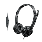 Rapoo H100 Wired Stereo Headset with Noise-Canceling Mic