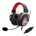 Redragon H510 ZEUS Wired Gaming Headset – 7.1 Surround Sound, 53mm Drivers, Memory Foam Ear Pads, Detachable Boom Mic, In-Line Control, Gold-Plated 3.5mm – Black/Red