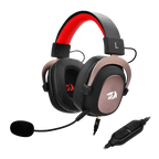 Redragon H510 ZEUS Wired Gaming Headset – 7.1 Surround Sound, 53mm Drivers, Memory Foam Ear Pads, Detachable Boom Mic, In-Line Control, Gold-Plated 3.5mm – Black/Red