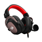 Redragon H510 ZEUS Wired Gaming Headset – 7.1 Surround Sound, 53mm Drivers, Memory Foam Ear Pads, Detachable Boom Mic, In-Line Control, Gold-Plated 3.5mm – Black/Red