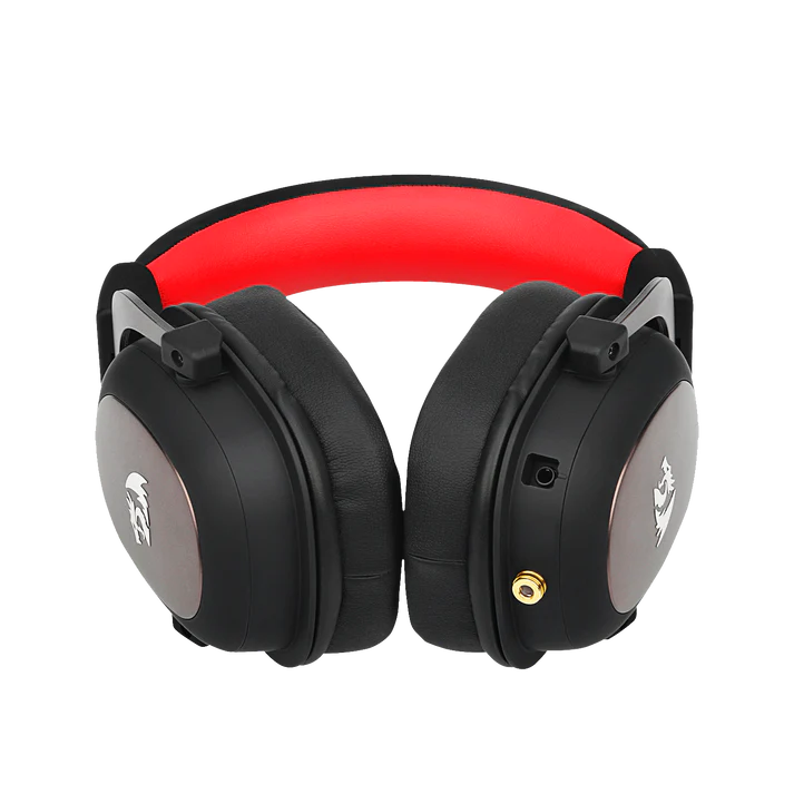 Redragon H510 ZEUS Wired Gaming Headset – 7.1 Surround Sound, 53mm Drivers, Memory Foam Ear Pads, Detachable Boom Mic, In-Line Control, Gold-Plated 3.5mm – Black/Red