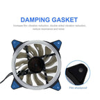 Redragon GC-F011 120mm Full-Color RGB Case Fan 3-Pack – 246 LED Modes, 11 Blades, 1200 RPM, 23.2dBA, Hydraulic Bearing, 6-in-1 Control Box, RF Remote, 8 Silicon Pads – Black