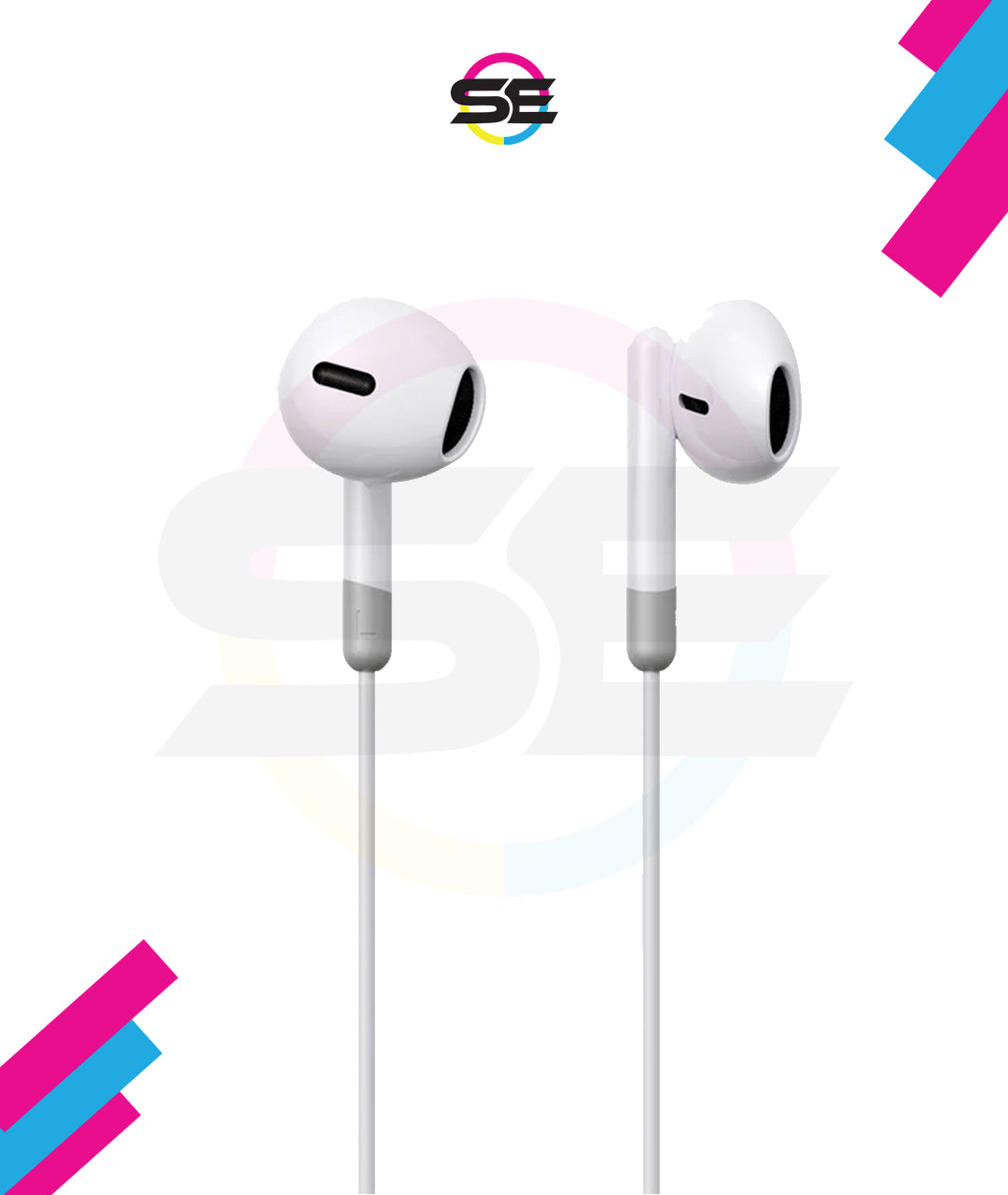 Joyroom JR-EW01 Wired Series Half In-Ear Earphones – White