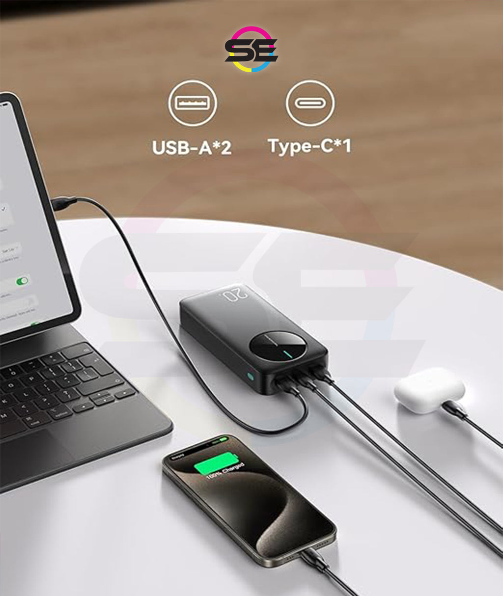 Joyroom JR-PBF14 20000mAh 2.4A LED Power Bank – Black