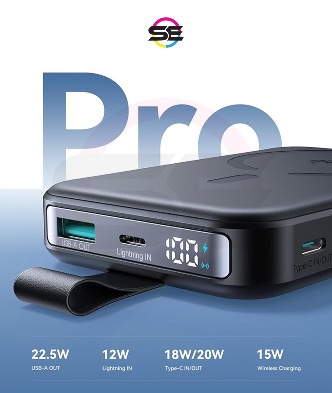 Joyroom JR-PBM11 10000mAh Qi2 Magnetic Wireless Power Bank – Black