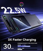 Joyroom JR-QP191 22.5W 10000mAh Power Bank with Digital Display – Black