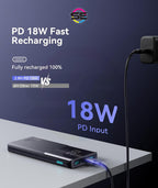 Joyroom JR-QP191 22.5W 10000mAh Power Bank with Digital Display – Black