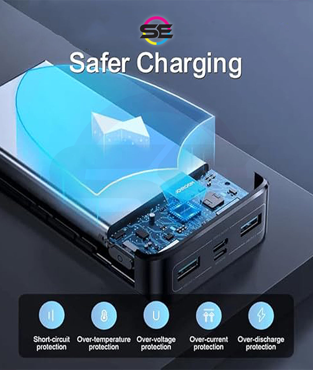 Joyroom JR-QP192 20000mAh 22.5W Power Bank with LCD Display – Black
