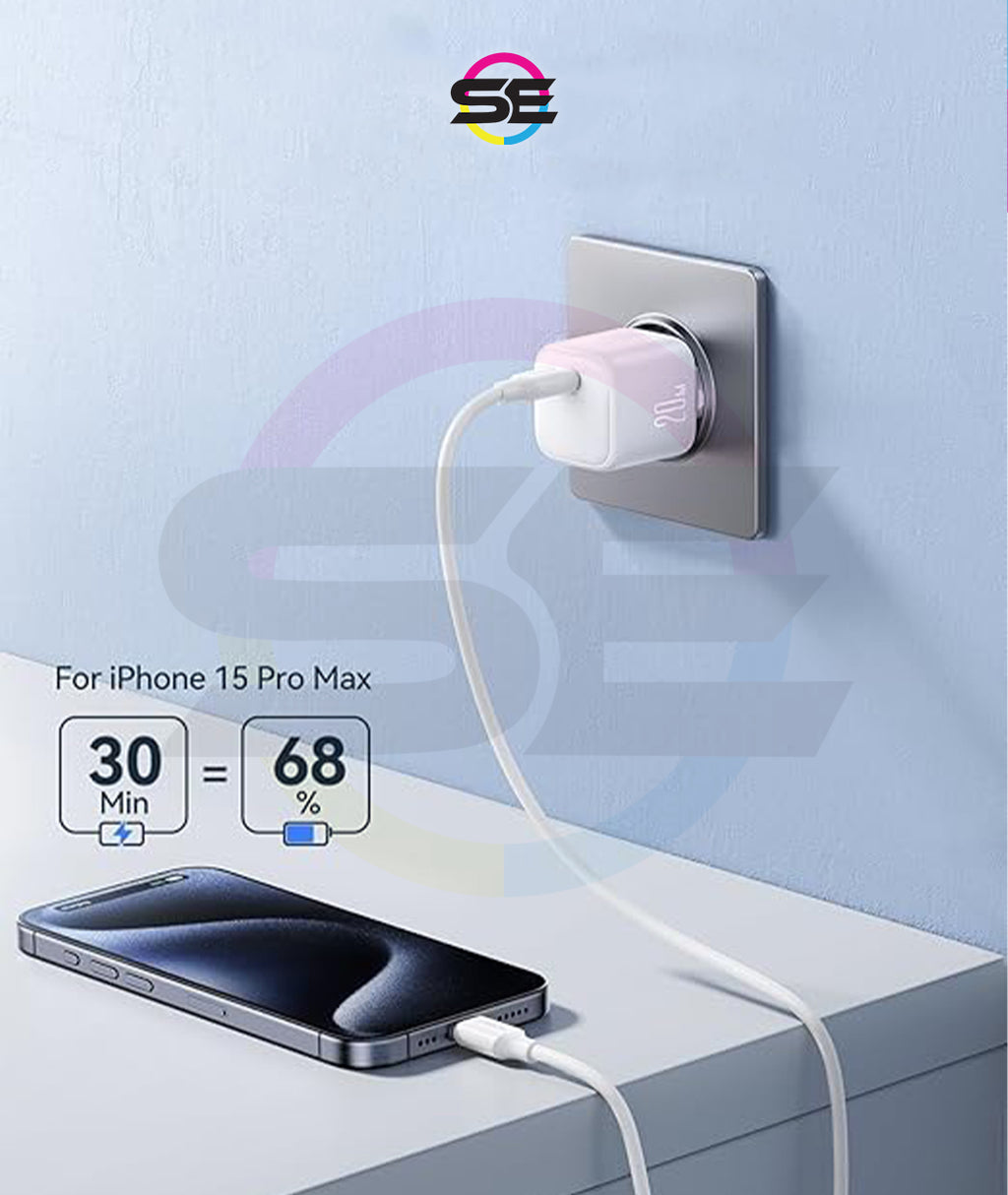 Joyroom JR-TCG08 20W PD GaN Fast Charger – Mini EU Plug Adapter – White