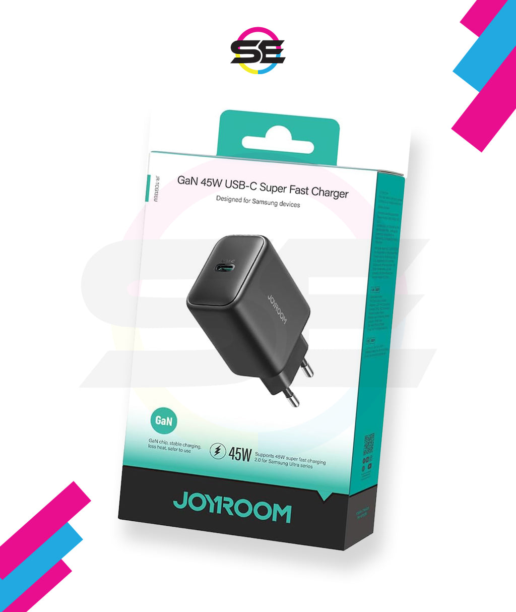 Joyroom JR-TCG13 45W GaN USB-C Fast Charger – Black
