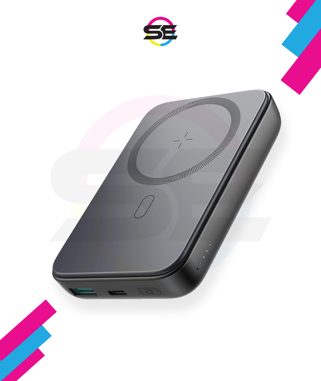 Joyroom JR-W020 20W PD Magnetic Wireless Power Bank, 10,000 mAh Fast Charging Portable Charger, MagSafe-Compatible, USB-C Power Delivery, Qi Wireless Charging – Black | 12-Month Warranty