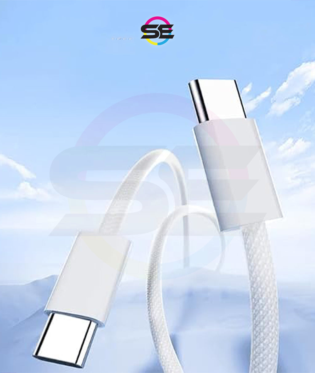 Joyroom S-A45 Ben Series 60W Braided Type-C to Type-C Fast Charging Cable 1M – White