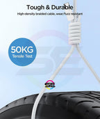 Joyroom S-A45 Ben Series 60W Braided Type-C to Type-C Fast Charging Cable 1M – White