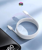Joyroom S-A45 Ben Series 60W Braided Type-C to Type-C Fast Charging Cable 1M – White