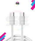 Joyroom S-A45 Ben Series 60W Braided Type-C to Type-C Fast Charging Cable 1M – White