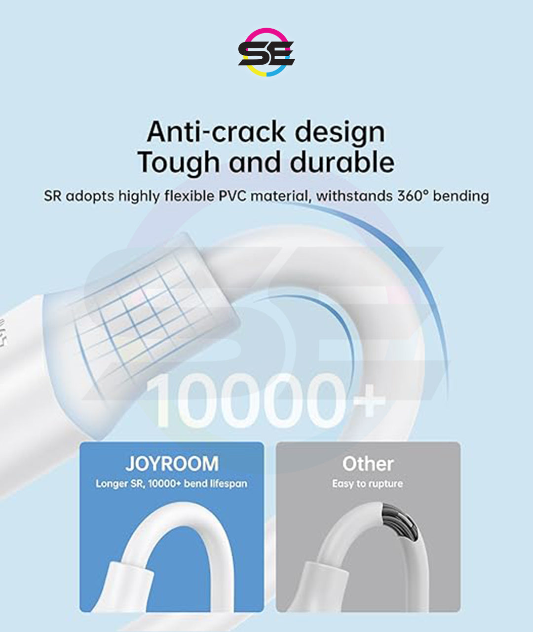 Joyroom S-A9 USB to Lightning 3A Fast Charging Cable 1m Reinforced