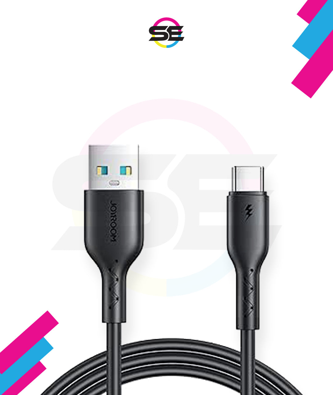 Joyroom SA26-AC3 Flash-Charge Series 3A USB-A to USB-C Fast Charging Cable 1m Black