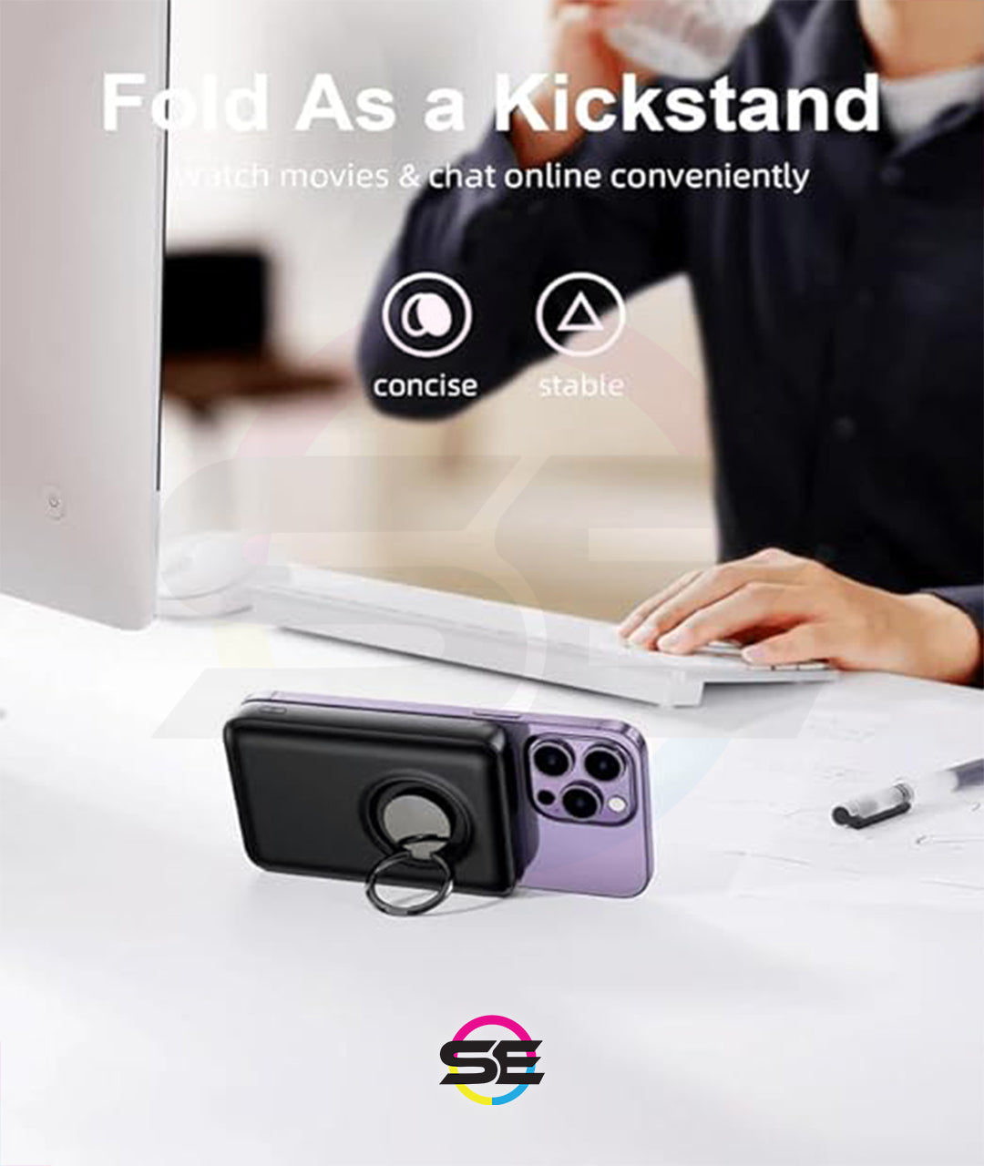 Joyroom W050 20W Magnetic Wireless Power Bank 10000mAh with Ring Holder