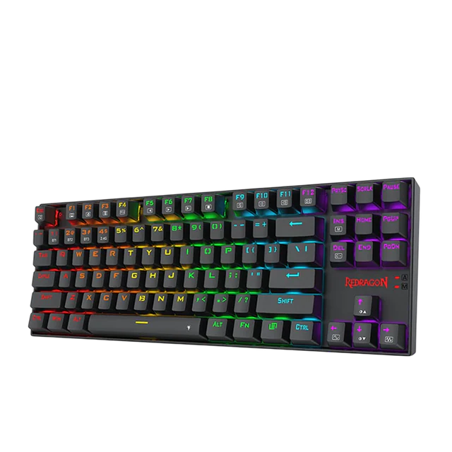 Redragon K552 KUMARA PRO RGB Wireless Mechanical Gaming Keyboard – 87 Keys TKL, Red Switch – Black