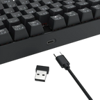 Redragon K552 KUMARA PRO RGB Wireless Mechanical Gaming Keyboard – 87 Keys TKL, Red Switch – Black
