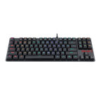 Redragon K607 RGB Low Profile TKL Wired Mechanical Gaming Keyboard – 87 Keys, Blue Switch, Type-C, Multi-Device Bluetooth + 2.4G – Black