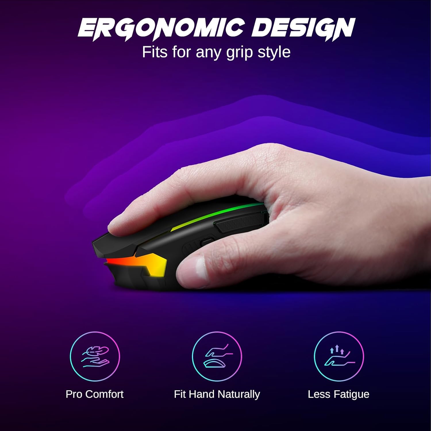 Redragon M914-RGB Tri-Mode Wireless Gaming Mouse