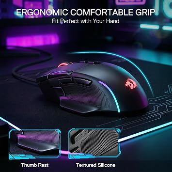 Redragon M925 Wired Gaming Mouse – 24,000 DPI 10 Programmable Buttons