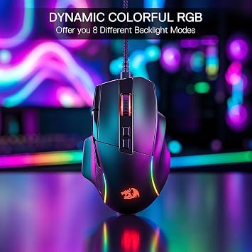Redragon M925 Wired Gaming Mouse – 24,000 DPI 10 Programmable Buttons