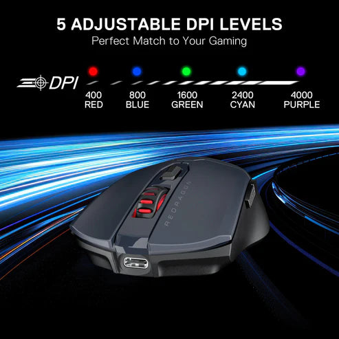 Redragon M995GB-LIT FYZU Lite Tri-Mode Wireless Gaming Mouse – 10K DPI 51g Ultra-Light